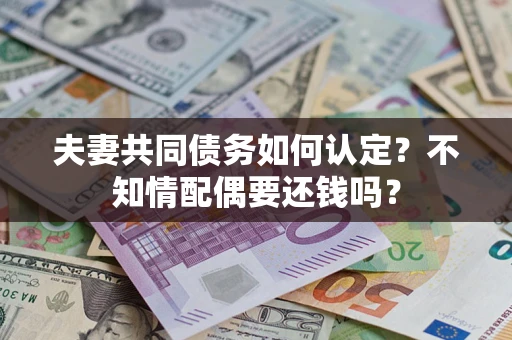 北京夫妻共同债务如何认定？不知情配偶要还钱吗？