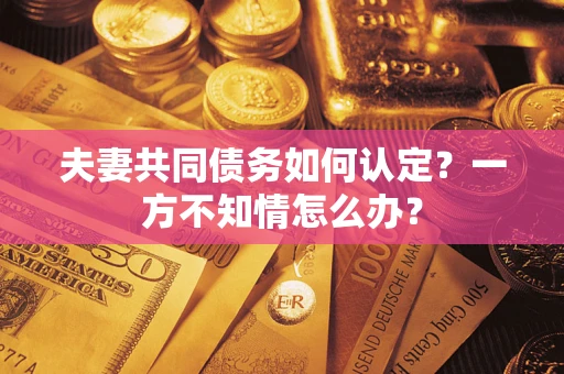 北京夫妻共同债务如何认定？一方不知情怎么办？